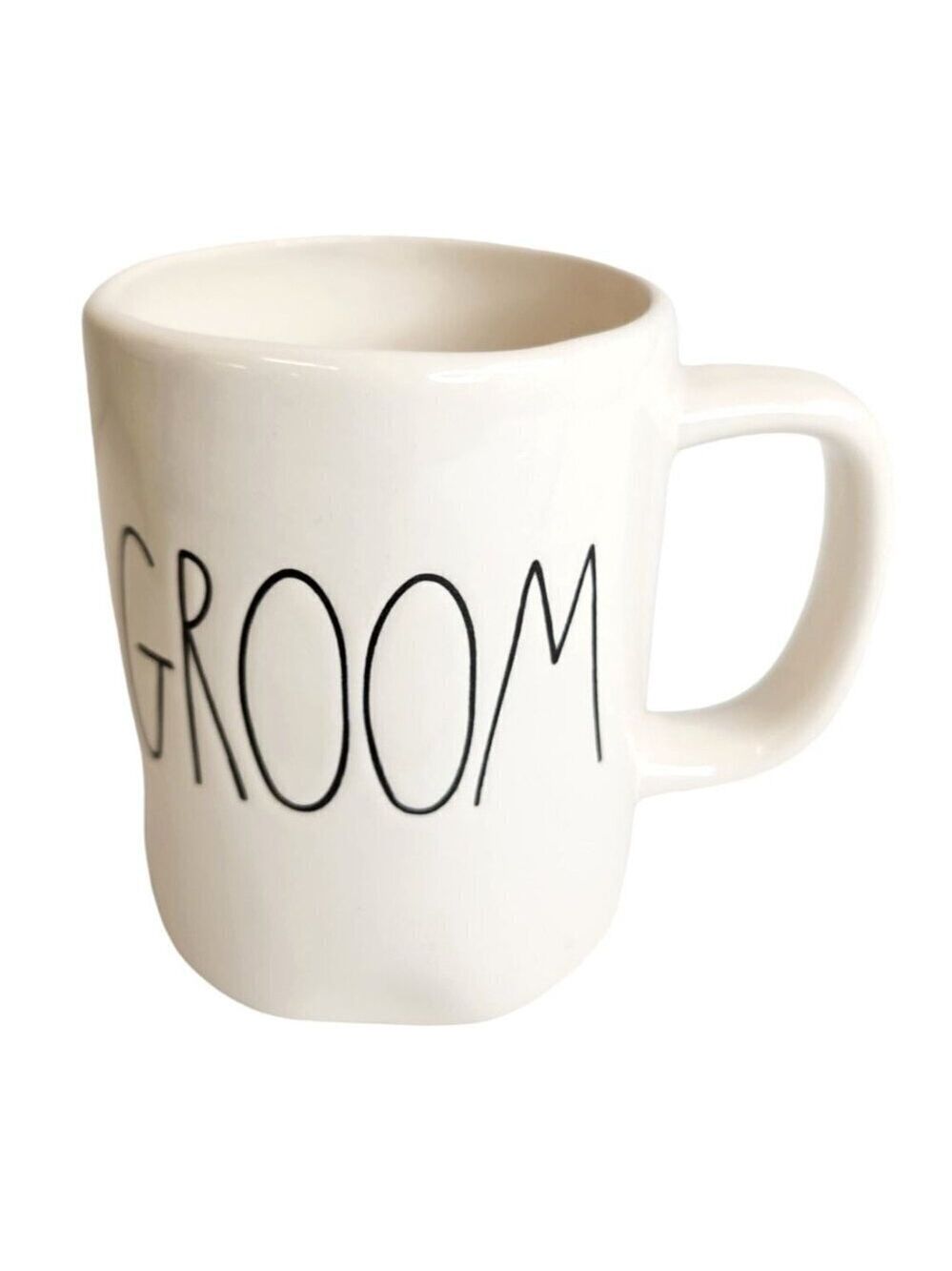 Rae Dunn Magenta Artisan Collection Groom Mug Ceramic White